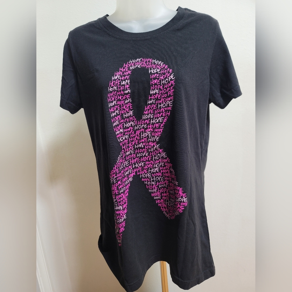 Black and Pink Hope Ribbon Women's Top